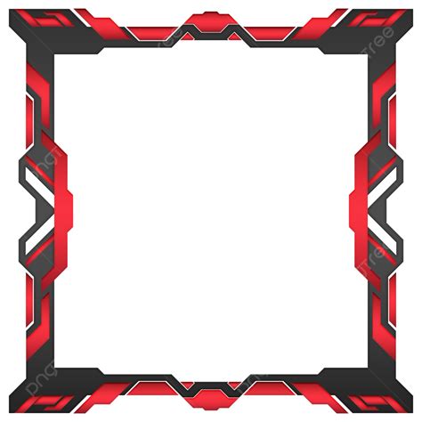 Square Shape Live Stream Overlay With Red Color Twitch Facecam Stream