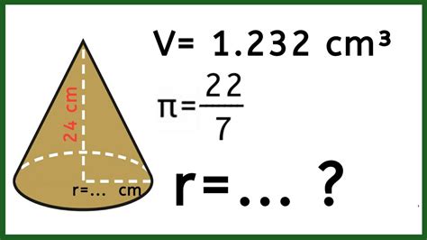 Cara Menghitung Jari Jari Kerucut Jika Diketahui Volume Dan Tingginya