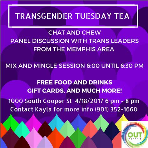 Join Us For Transgender Tuesday Tea 4 18 Outmemphis