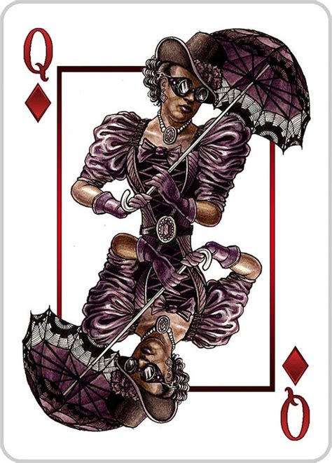 Queen Of Diamonds The Duchess Playing Cards Art Playing Cards