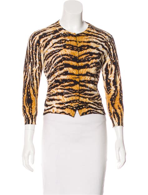 Dolce Gabbana Tiger Print Cardigan Clothing DAG94238 The RealReal