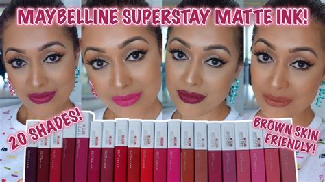 New Maybelline Superstay Matte Ink Swatches Review All 13 Shades