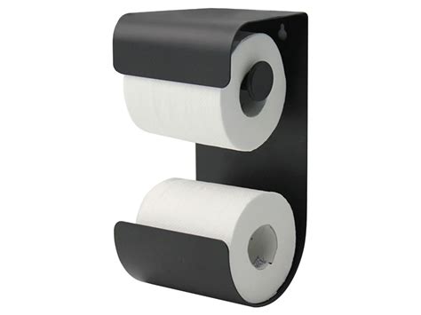 Sealskin Brix Porte Papier Toilette Double Métal Noir Hubo