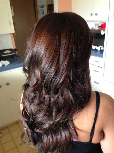 Long Layers And Dark Brown With Red Tint So Pretty