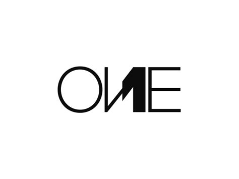 One 1 Creative Word Mark Logotype Logo Design By Alex Tass Logo