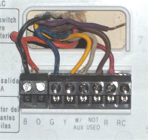 Match each labeled wire with same letter on new thermostat. Thermostat wiring help - Tech Support Forum