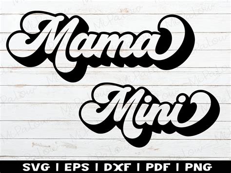Mama Mini Svg Retro Mama Png Mini Svg Mama And Mini Svg Etsy Uk