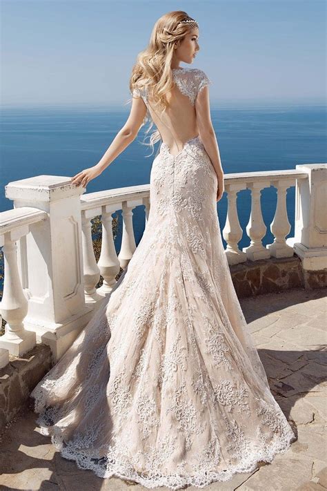 Backless Beach Wedding Gown Lace Mermaid Bride Dress Cute Dresses