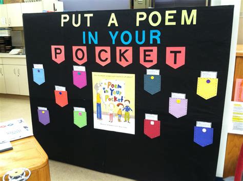 Put A Poem In Your Pocket Library Poetry Bulletinboard Writing