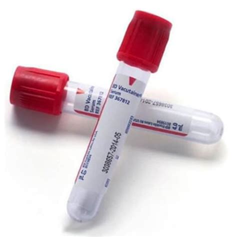 Bd Vacutainer Plus Serum Tube Plastic Red Ml Medical Supplies Equipment