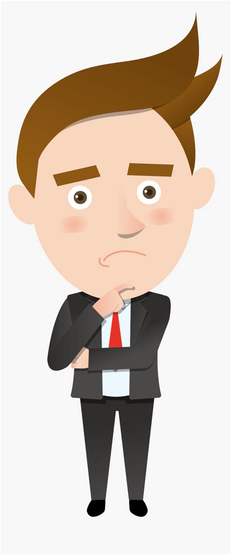 Cartoon Transparent Png Cartoon Person Thinking The Image Is Png Format