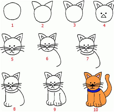 20 Easy Cat Drawing Step By Step Tutorials Simple Cat Sketch Do It