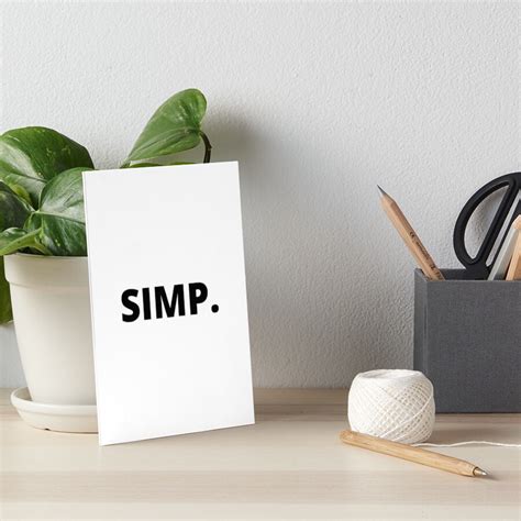 Simp Logo Art Board Print For Sale By Mason79 Redbubble