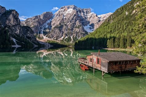 Pragser Wildsee Wildsee Lake Braies Lake House The Dolomites