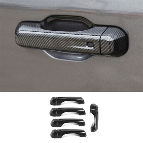 Carbon Fiber Exterior Door Handle Cover Trim For Jeep Wrangler Jl 4dr