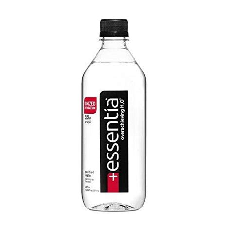 Essentia Ionized Alkaline 95 Ph Bottled Water 20 Ounce Pack Of 24