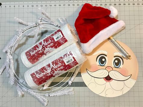 Santa Wreath Kit Wreath Supplies DIY Wreath Christmas | Etsy | Santa wreath diy, Wreath making ...