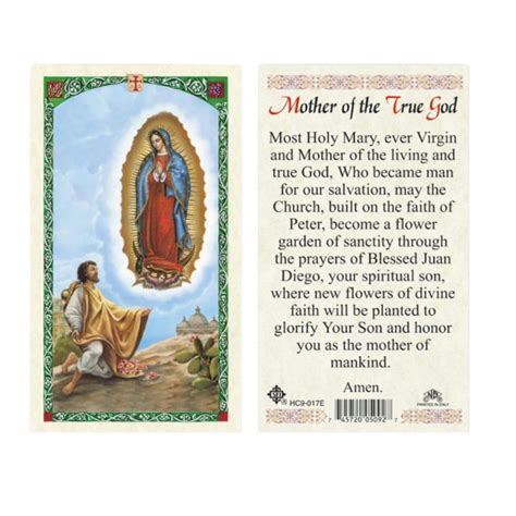 Our Lady Of Guadalupe Prayer Cards Printable Cards