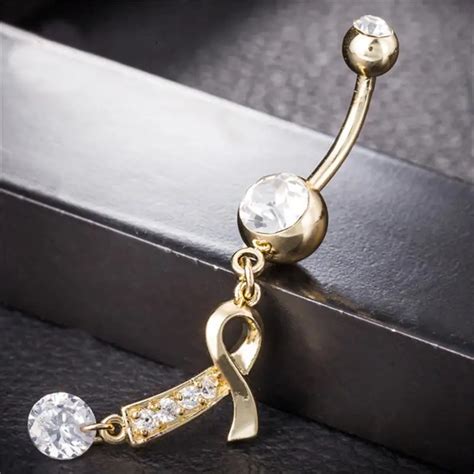 Piercings Jewelry Womens Sexy Belly Button Ring Long Dangle Clear Navel Bar Gold Silver Color