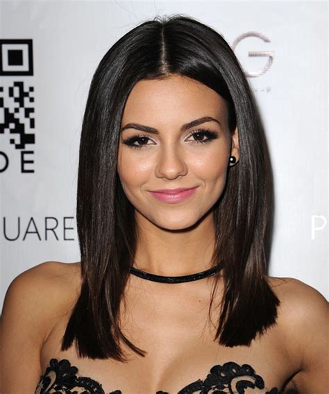 Victoria Justice Long Straight Mocha Hairstyle