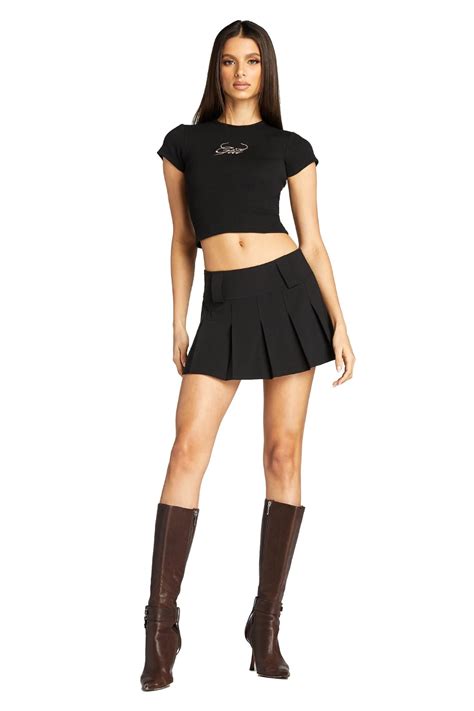 Pinterest Black Pleated Mini Skirt I Am Gia Mini Skirts