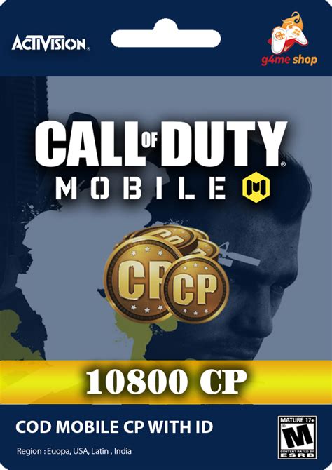 Buy Cod Mobile 10800 Cp With Id G4me Shop Top Up Games