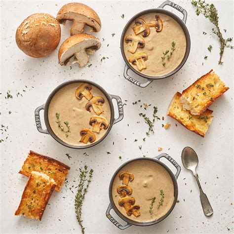 Mushroom and brie soup is a classic creamy mushroom soup kicked up a notch with lots of luxurious brie cheese. Creamy Mushroom Brie Soup with Thyme - The Table Diaries