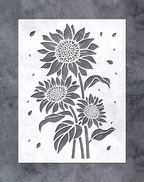 Gss Designs Sunflower Stencil 12x16inch Sun Flower