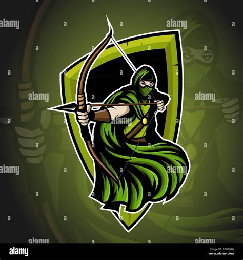 Archer Sport Mascot Logo Design Stock Vector Image And Art Alamy