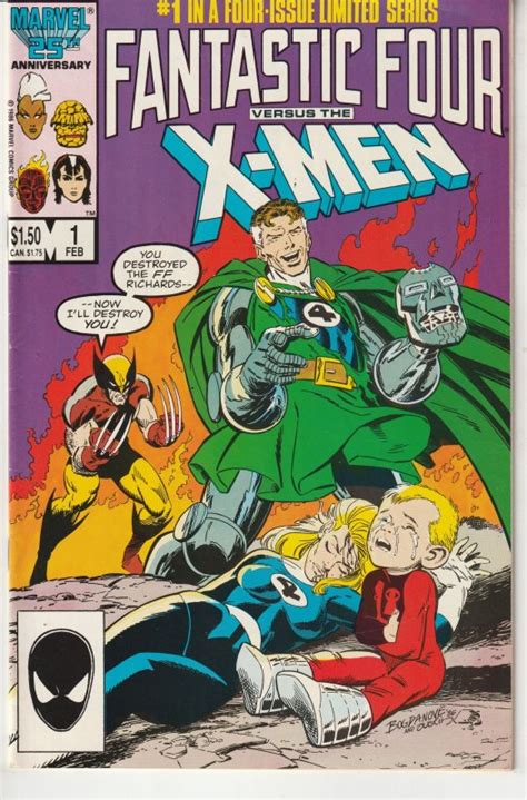 Fantastic Four Vs X Men 1 1987 Doctor Doom Comic Books Copper