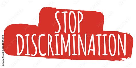 Stop Discrimination Banner Gender Equality Label And Logo Logo Vector