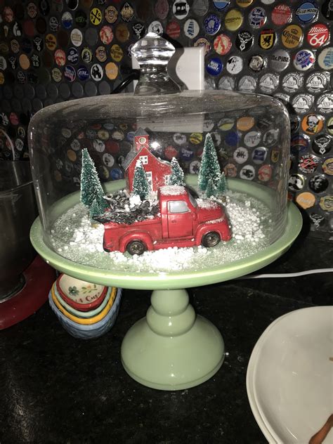 And the pretty stained glass cookies can double as cute diy christmas decorations! Pioneer Woman Cake Stand snow globe | Cake platter ...