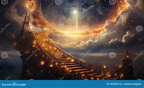 Stairway To Heaven Concept Art Glowing Staircase Leading To The