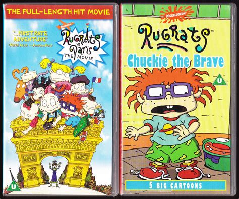 RUGRATS CHUCKIE THE BRAVE RUGRATS IN PARIS 2 X VHS PAL UK