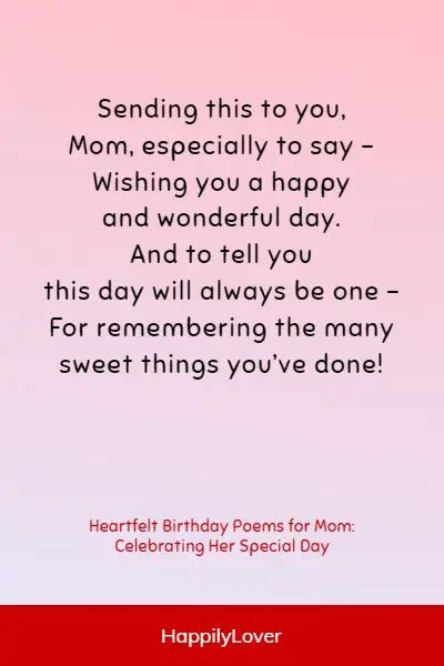 42 Heartfelt Birthday Poems For Mom Celebrating Her Special Day