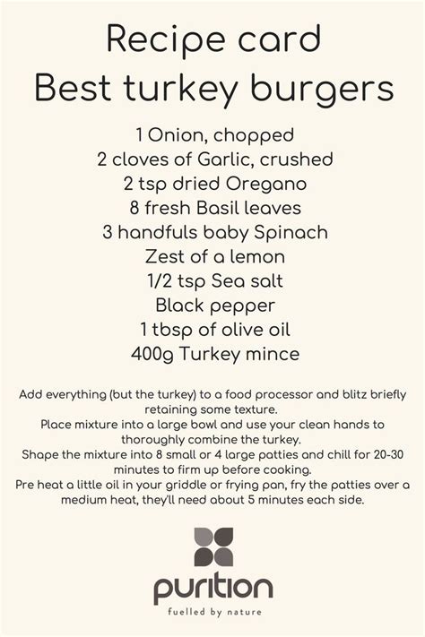 Best Turkey Burger Recipe Simple Supper Purition Co Uk Lowcarb