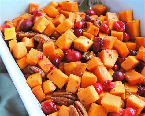 Honey Roasted Butternut Squash With Cranberries And Pecans Beautiful
