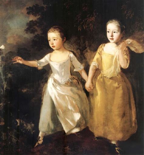 The Painter S Daughters Chasing A Butterfly Thomas Gainsborough Open