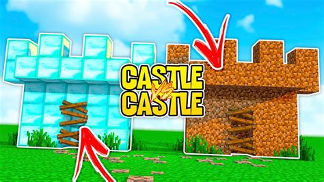 Noob Dirt Castle Vs Pro Diamond Castle Noob Vs Pro Castle Challenge