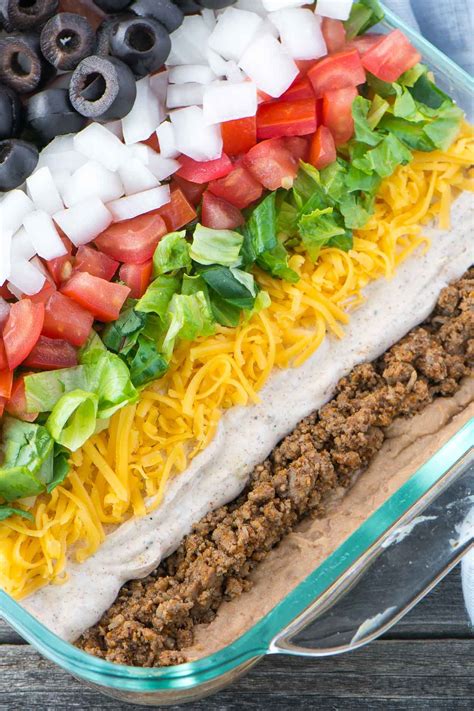 How To Make The Best 7 Layer Dip Simple Revisions Recipe Layered