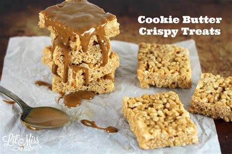 Cookie Butter Crispy Treats Recipe Lil Miss Cakes