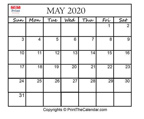 😃 Free May 2020 Printable Calendar For Word Excel And Pdf