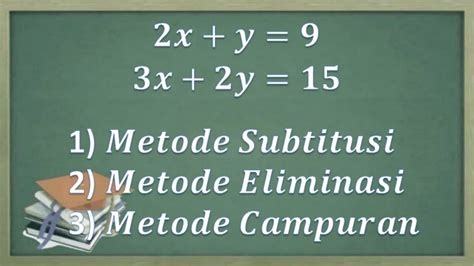 Metode Campuran Sistem Persamaan Linear Dua Variabel Rumus Dasar Hot