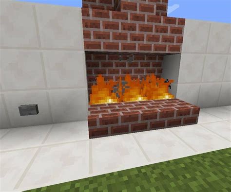 Minecraft Secret Fireplace Entrance 7 Steps Instructables