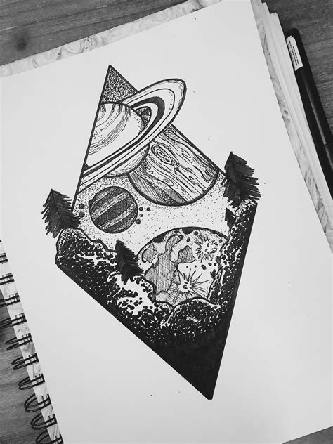 Space Drawing Space Drawings Space Tattoo Art Drawings Sketches