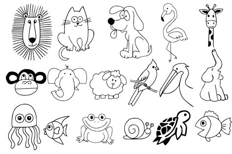 Doodle Animals By Carrtoonz Thehungryjpeg