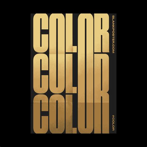 The Cover Art For Color In Black And Gold