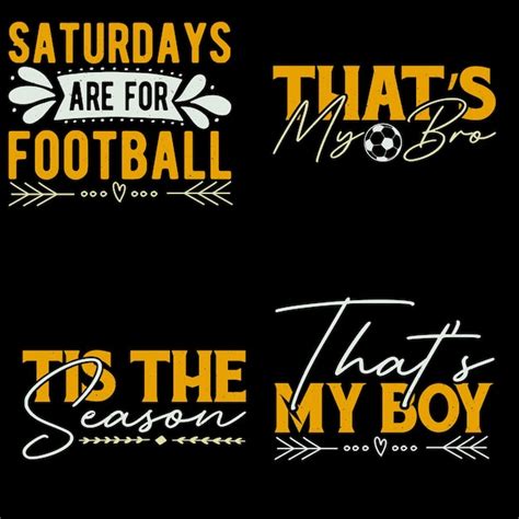 Premium Vector Typographic Football Tshirt Design Bundle