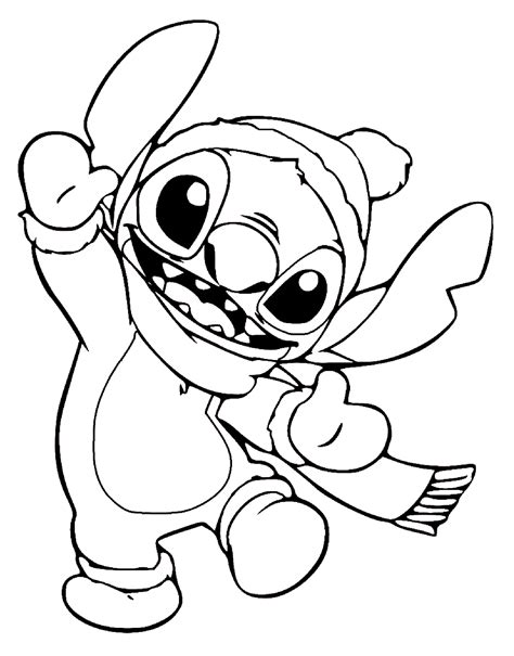 Stitch Christmas Coloring Pages Kinosvalka