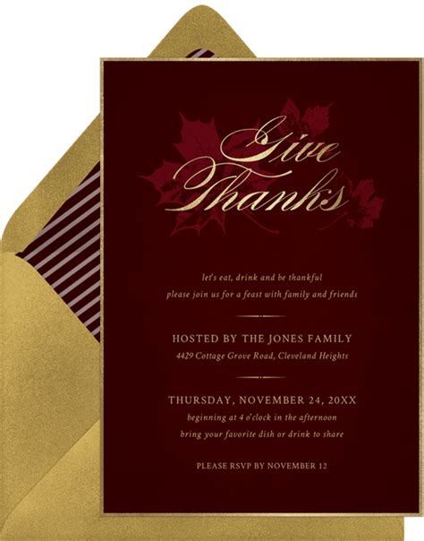 12 Thanksgiving Invitation Designs For Your Fabulous Feast